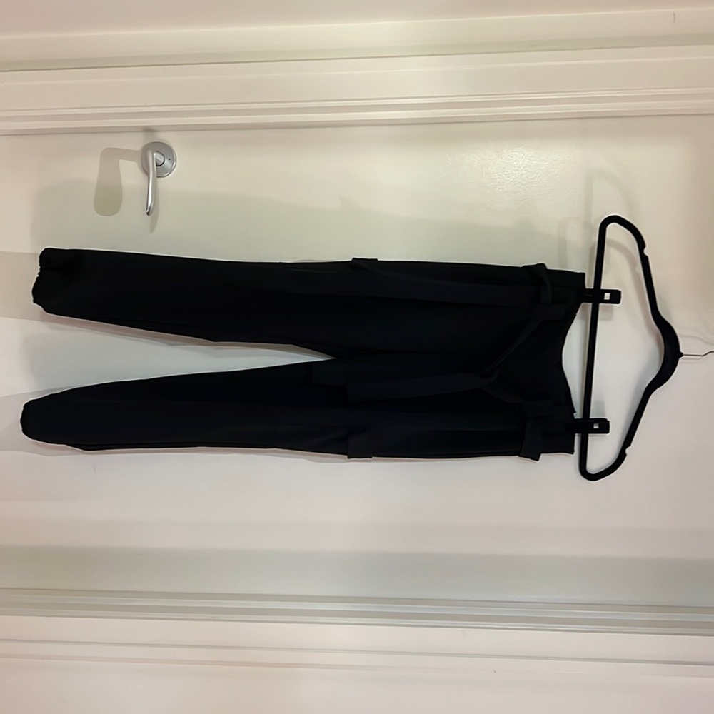 Black stretchy cargo pants